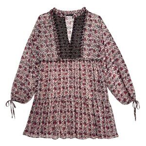NWT ZARA BOHO AUTUMN PRINT MINI DRESS ROMANTIC COQUETTE FALL COTTAGE CORE MEDIUM